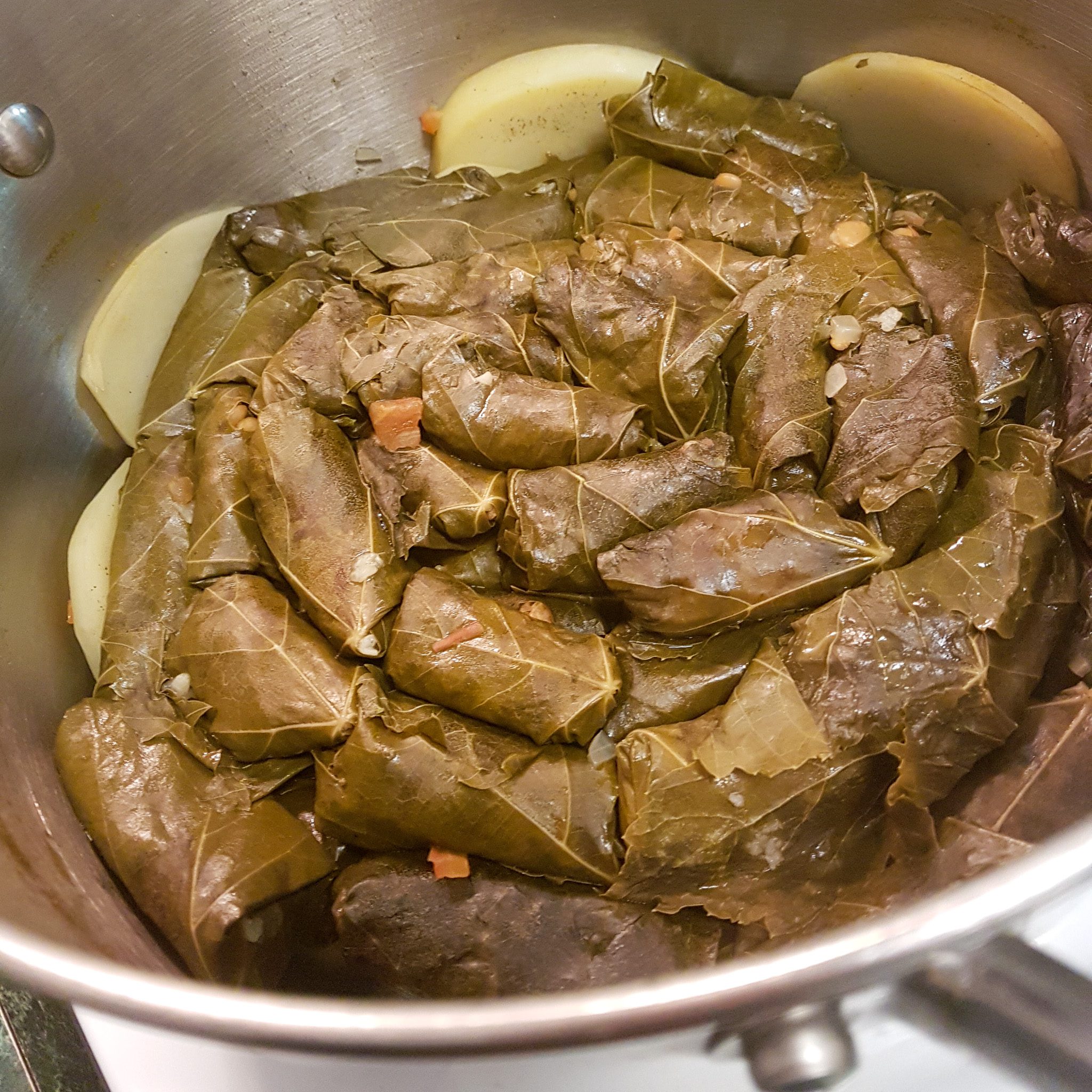 Recipe Authentic Lebanese Stuffed Grape Leaves Dolmades
