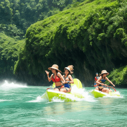 Bali water day trips banana boat ride