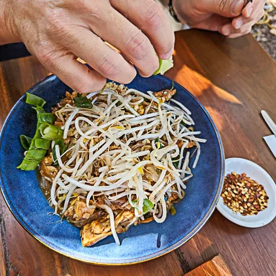 pad thai at hot chilli bean cafe coolum